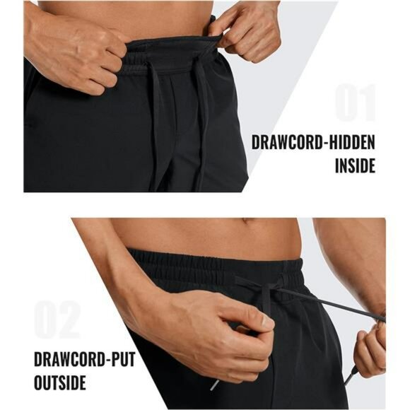 Mens 5 Inch Workout Shorts Lightweight Quick Dry Gym Running Shorts Pockets - Picture 6 of 7